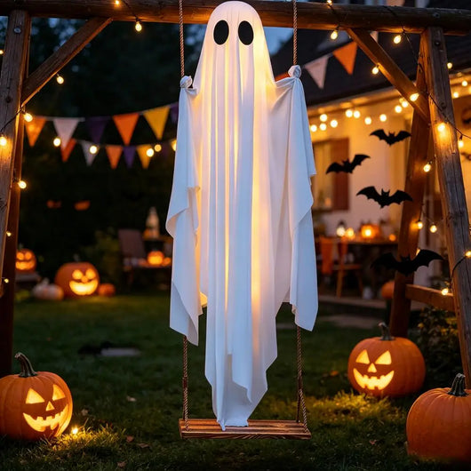 Spooky Swing Glowing Ghost Swing | Outdoor Halloween Decor