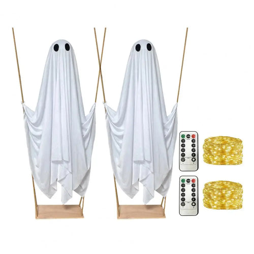 Spooky Swing Glowing Ghost Swing | Outdoor Halloween Decor
