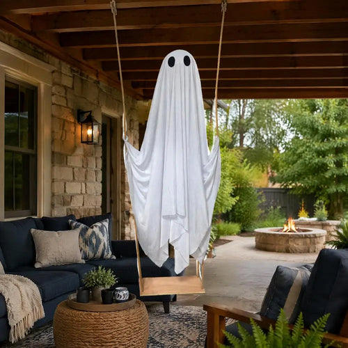 Spooky Swing Glowing Ghost Swing | Outdoor Halloween Decor