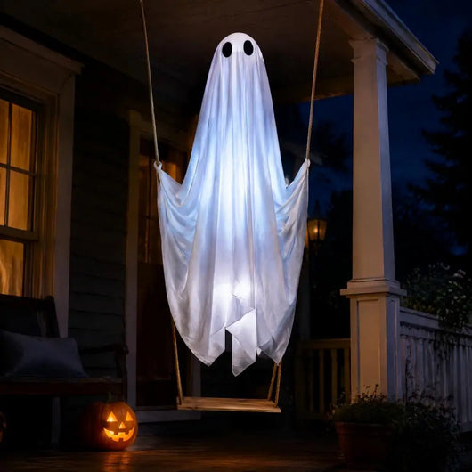 Spooky Swing Glowing Ghost Swing | Outdoor Halloween Decor