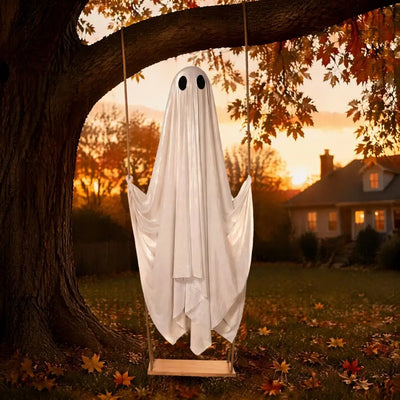 Spooky Swing Glowing Ghost Swing | Outdoor Halloween Decor